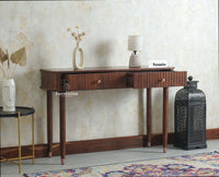 Eiffel Wooden Two Drawer Console Table Furniselan Grey Finish