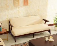 Switzerland Sheesham Wood Three Seater Sofa Grey Finish