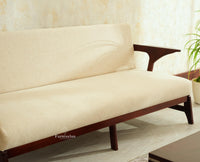 Switzerland Sheesham Wood Three Seater Sofa Grey Finish