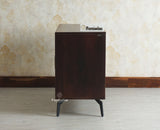Greece Premium Look Wooden Sideboard Cabinet 2 Doors Furniselan Grey Finish