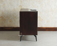 Greece Premium Look Wooden Sideboard Cabinet 2 Doors Furniselan Grey Finish