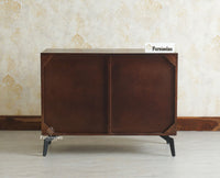 Greece Premium Look Wooden Sideboard Cabinet 2 Doors Furniselan Grey Finish