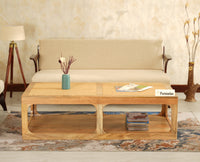 Boston Wooden Riviera Cane Coffee Table Natural Finish