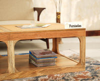 Boston Wooden Riviera Cane Coffee Table Natural Finish