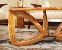 Infinity Teak Wood Coffee Table-Natural Finish