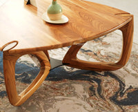 Infinity Teak Wood Coffee Table-Natural Finish