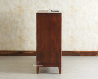 Bressels Solid Wood Chest of Drawer Storage Furniselan Brown Finish