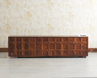 Melbourne Block Wooden Four Door TV Console Cabinet Unit Furniselan Grey Finish