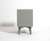 Bhopal Solid Wood Bedside Table Furniselan Cool-Grey