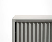 Bhopal Solid Wood Bedside Table Furniselan Cool-Grey