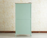 Mumbai Wooden Large Bar Cabinet with Glass Holder Storage Furniselan Silt Green