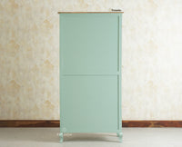 Mumbai Wooden Large Bar Cabinet with Glass Holder Storage Furniselan Silt Green
