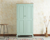 Mumbai Wooden Large Bar Cabinet with Glass Holder Storage Furniselan Silt Green