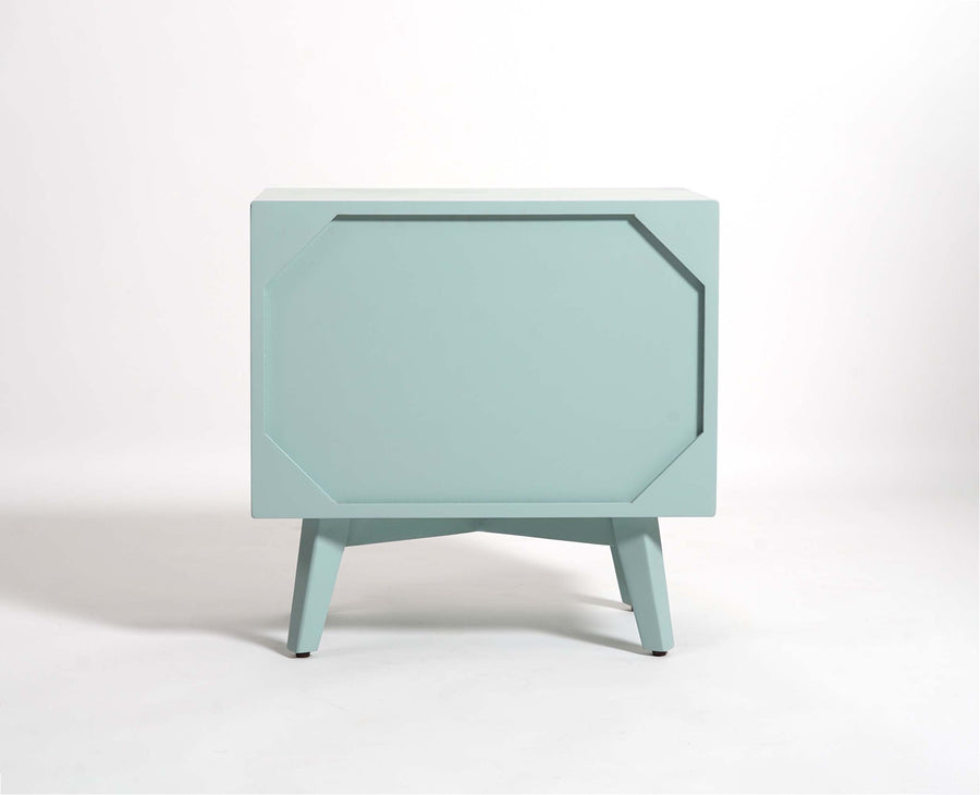 Bhopal Solid Wood BedsIde Table Furniselan  silt-green