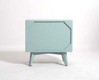 Bhopal Solid Wood BedsIde Table Furniselan  silt-green