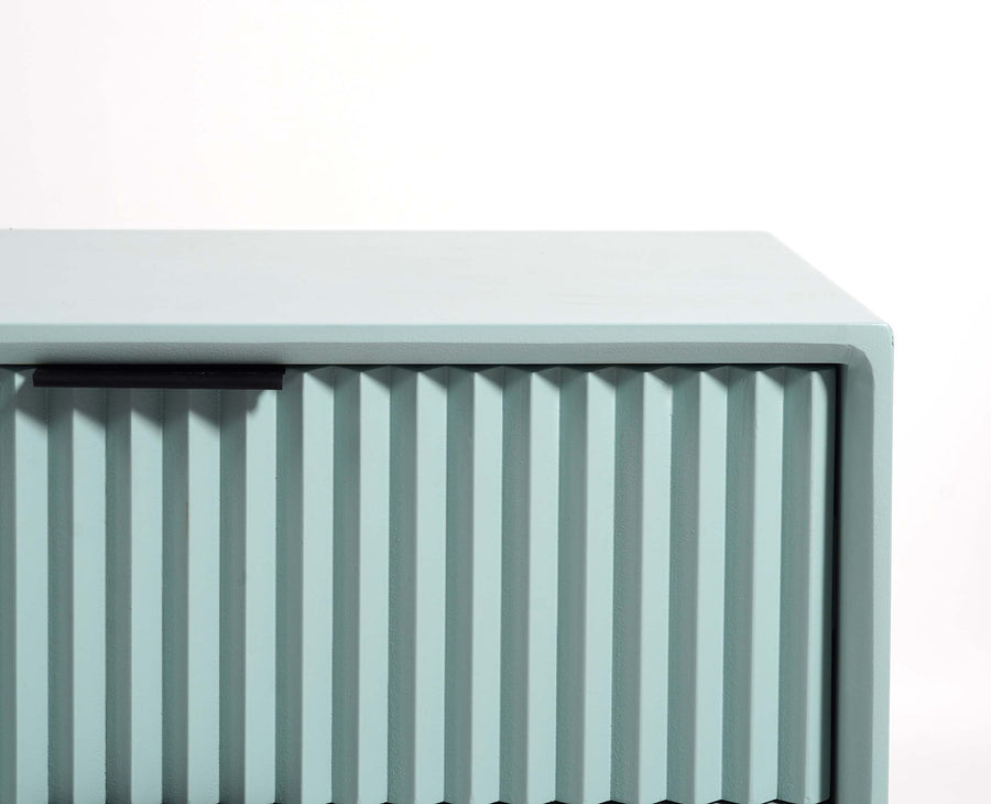 Bhopal Solid Wood BedsIde Table Furniselan  silt-green