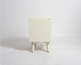 Bhopal Solid Wood Bedside Table Furniselan  Frosty-White