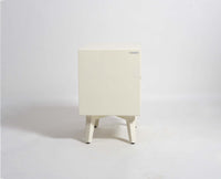 Bhopal Solid Wood Bedside Table Furniselan  Frosty-White