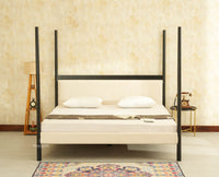 Paris Royale Bed King Size Poster Bed - Black Finish