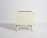 Bhopal Solid Wood Bedside Table Furniselan  Frosty-White