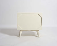 Bhopal Solid Wood Bedside Table Furniselan  Frosty-White