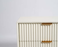 Bhopal Solid Wood Bedside Table Furniselan  Frosty-White