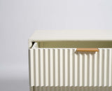 Bhopal Solid Wood Bedside Table Furniselan  Frosty-White