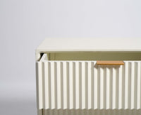 Bhopal Solid Wood Bedside Table Furniselan  Frosty-White