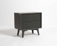  Bhopal Solid Wood BedsIde Table Furniselan slate-grey