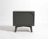 Bhopal Solid Wood BedsIde Table Furniselan slate-grey