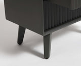 Bhopal Solid Wood BedsIde Table Furniselan slate-grey