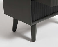 Bhopal Solid Wood BedsIde Table Furniselan slate-grey