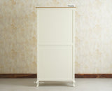 Mumbai Wooden Large Bar Cabinet with Glass Holder Storage Furniselan Frosty White