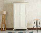 Mumbai Wooden Large Bar Cabinet with Glass Holder Storage Furniselan Frosty White