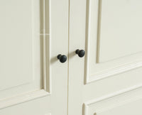 Mumbai Wooden Large Bar Cabinet with Glass Holder Storage Furniselan Frosty White