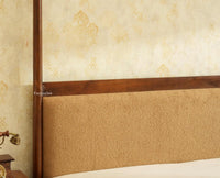 Paris Royale Bed King Size Poster Bed - Teak Finish
