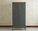 Mumbai Wooden Large Bar Cabinet with Glass Holder Storage Furniselan Slate Grey