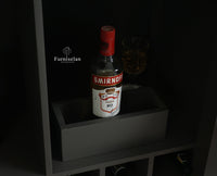 Mumbai Wooden Large Bar Cabinet with Glass Holder Storage Furniselan Slate Grey