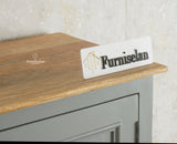 Mumbai Wooden Large Bar Cabinet with Glass Holder Storage Furniselan Cool Grey