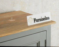 Mumbai Wooden Large Bar Cabinet with Glass Holder Storage Furniselan Cool Grey