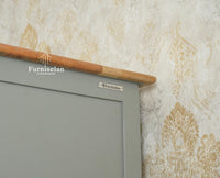 Mumbai Wooden Large Bar Cabinet with Glass Holder Storage Furniselan Cool Grey