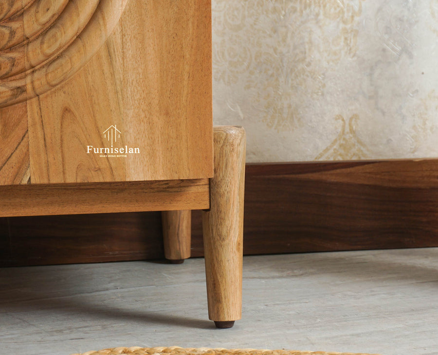 Italy Wooden One Door Nightstand Bedside Table Furniselan