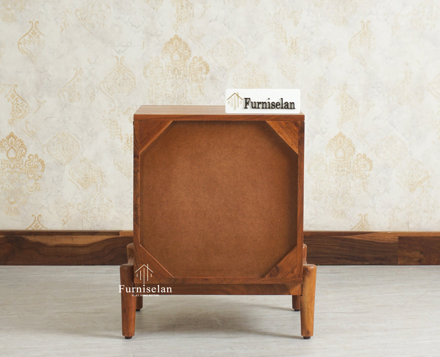 Italy Wooden One Door Nightstand Bedside Table Furniselan
