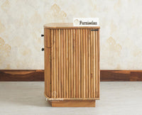 Rome Wooden Bedside Table Two and One Drawer Furniselan Natural Finish