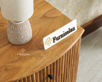 Rome Wooden Bedside Table Two and One Drawer Furniselan Natural Finish