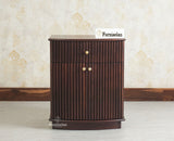 Rome Wooden Bedside Table Two and One Drawer Furniselan Grey Finish