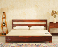 Seoul Sheesham Sofa Cum Bed Maple Finish