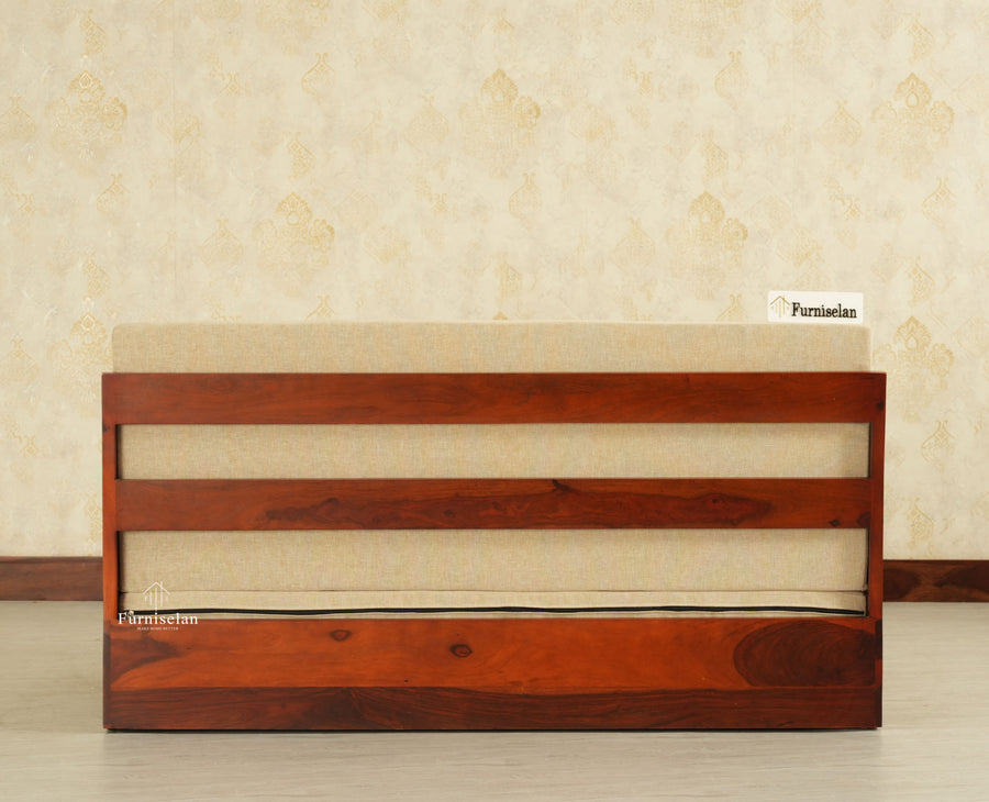 Seoul Sheesham Sofa Cum Bed Maple Finish