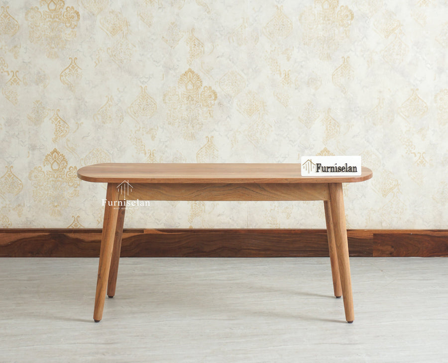 Antilia Solid Wood Two Seater Bench Furniselan Natural Finish