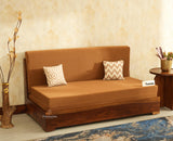 Seoul Sheesham Sofa Cum Bed Teak Finish